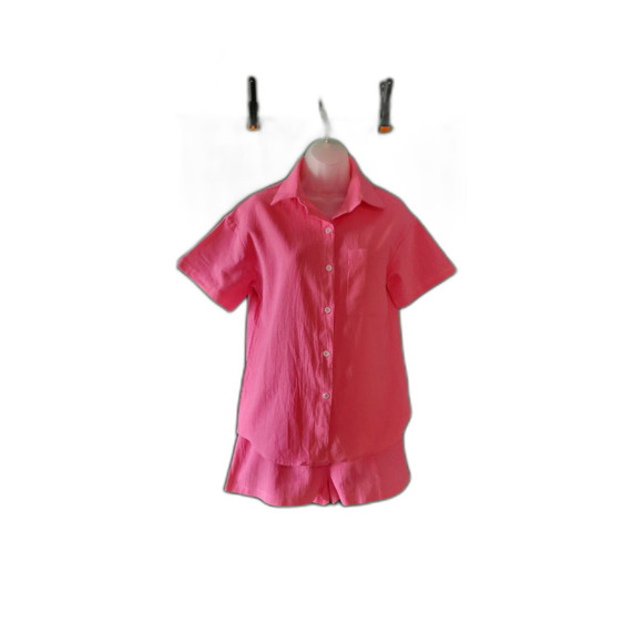 Linen Set  Short Cotton Linen Matching Short 2 Pc Set Sz XS - Picture 2 of 4